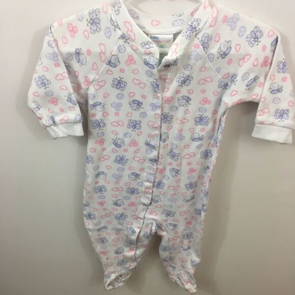 Baby Connection Infant Girls Sleepers with Feet 3-6 mo EUC - Picture 1 of 4